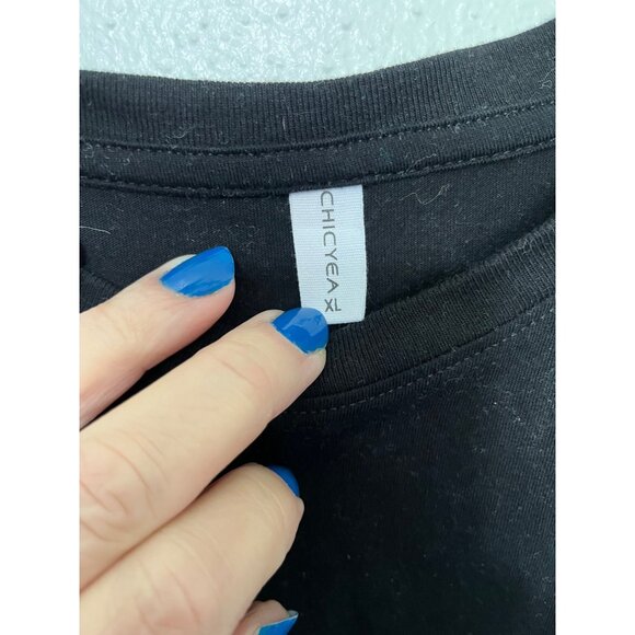 Chicyea Tank Top Black with I'm Broken on the Back Womans XL - Picture 3 of 4